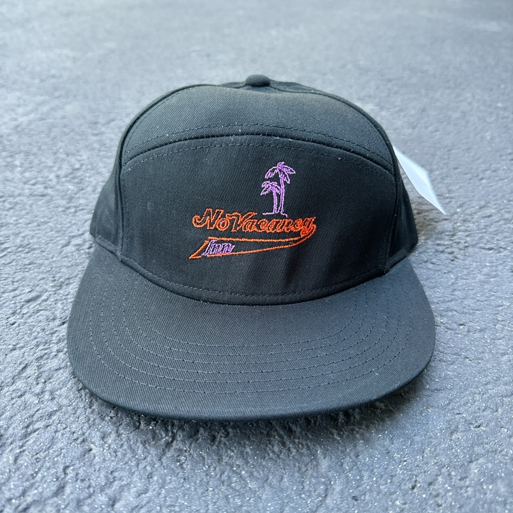 No Vacancy Inn Logo SnapBack Hat Black